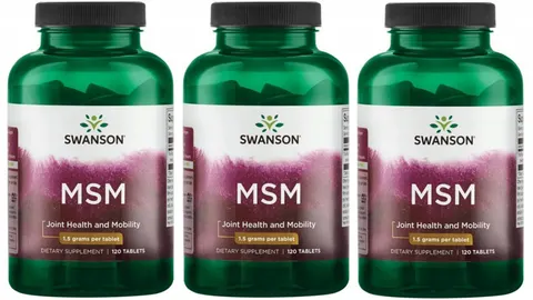 3 x Swanson MSM TruFlex 1500mg 120 tabletek Methyl - Sulfonyl - Methane na Stawy Stany zapalne