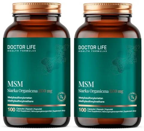 2 x MSM Siarka Organiczna 1400 mg 100 kapsułek Organic Sulfur