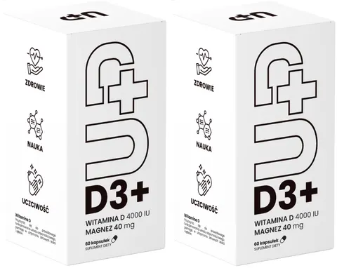 2 x UP Health Pharma UP D3+ 120 kapsułek – Odporność Kości Mięśnie