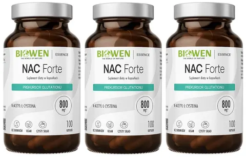 3 x NAC Forte - 800mg - 100 kapsułek Prekursor glutationu