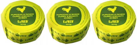 3 x EdRed Kurczak w Sosie Curry 300g - Pyszna Potrawa na Wyjazd
