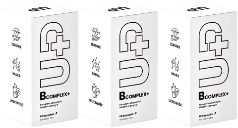 3 x UP Health Pharma UP B COMPLEX+ 60 kapsułek – Energia Układ Nerwowy Witaminy B