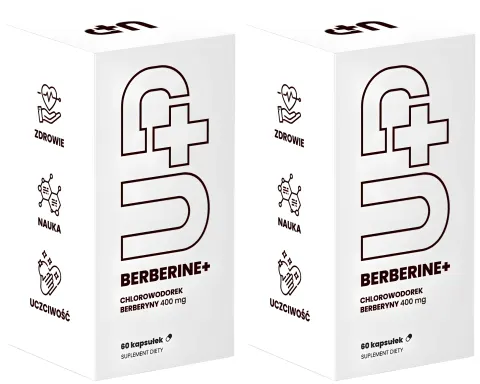 2 x UP Health Pharma UP BERBERINE+ 60 kapsułek - Glukoza Cholesterol