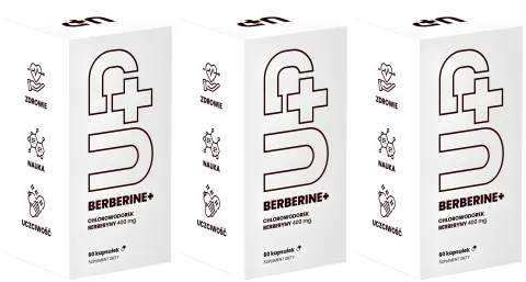 3 x UP Health Pharma UP BERBERINE+ 60 kapsułek - Glukoza Cholesterol