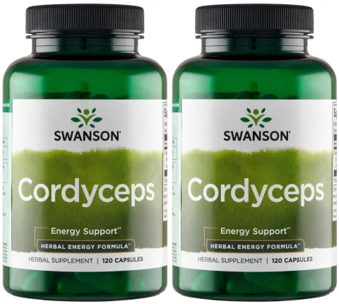 2 x Swanson Cordyceps 600mg 120 kapsułek - Stres Odporność Krążenie
