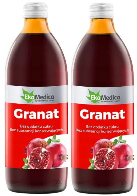 2 x Ekamedica Granat Sok 1000 ml Witamina C Odporność