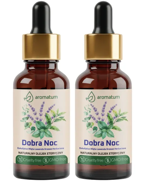 2 x Aromatum Naturalny Olejek Eteryczny Dobra Noc 30 ml - Eukaliptus Mięta Lawenda Drzewo Herbaciane