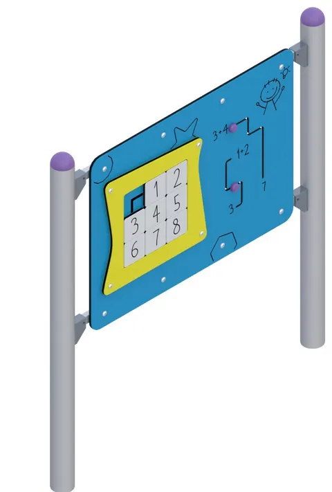 Edukacyjna tablica sensoryczna na plac zabaw – moduł wolnostojący