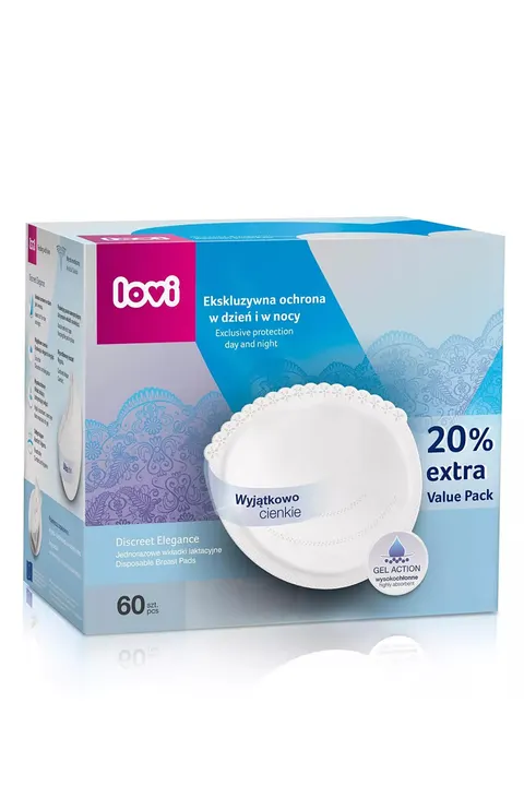 LOVI WKŁADKI LAKTACYJNE DISCREET BIAŁE 60 szt. 19/607