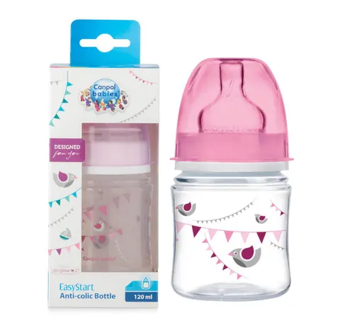 CANPOL BABIES BUTELKA SZEROKA 120ml EASY START +0m