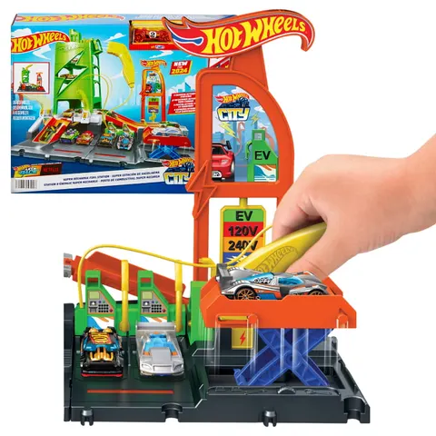 Hot Wheels HTN79 Superstacja ładowania samochodów