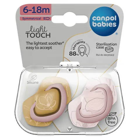 Canpol Babies Smoczek Silikonowy Symetryczny Light Touch 6-18m