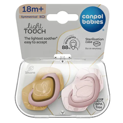 Canpol Babies Smoczek Silikonowy Symetryczny Light Touch 18m+