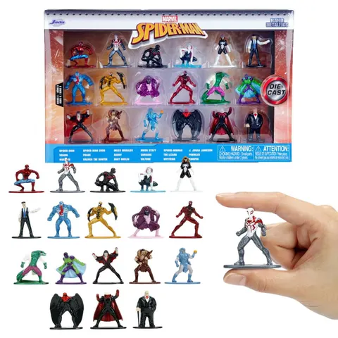 Jada Marvel Spider-Man Zestaw Metalowych Figurek 18-pak