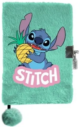 Paso Pluszowy Pamiętnik Z Kłódką Zielony Stitch