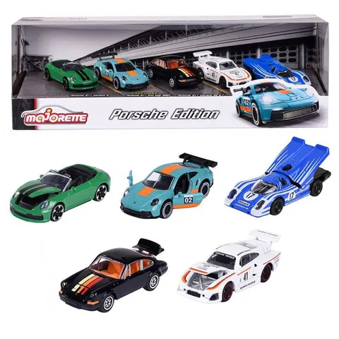OUTLET! Majorette Zestaw Porsche Edition 5-Pak Pojazdów Autka Resoraki