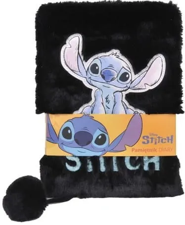 Paso Pluszowy Pamiętnik Z Kłódką Czarny Stitch