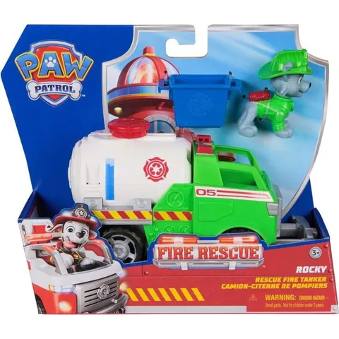 Spin Master Psi Patrol Pojazd Podstawowy Fire Rescue + Figurka Rocky 3+