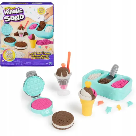 OUTLET! Kinetic Sand Piasek Kinetyczny Lodowe Smakołyki + Akcesoria 3+