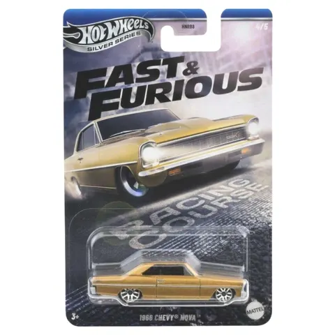 OUTLET! Hot Wheels Silver Szybcy i Wściekli Chevy Nova HNR88 JBY42