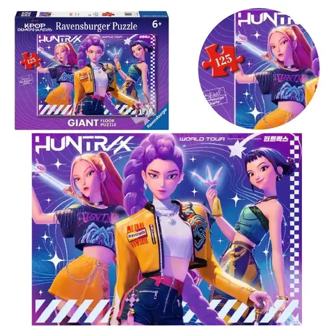 Puzzle Podłogowe Kpop Demon Hunters Łowczynie Demonów 125 Elementów Ravensburger 6+
