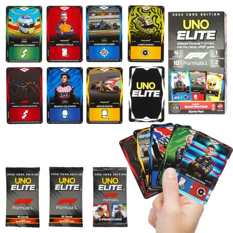 OUTLET! UNO Elite Gra Karciana Formuła 1 Zestaw Startowy JLV42