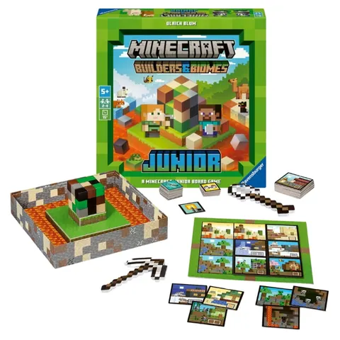 OUTLET! Ravensburger Minecraft Builders & Biomes Junior Gra Planszowa Strategiczna 2-4 Graczy 5+