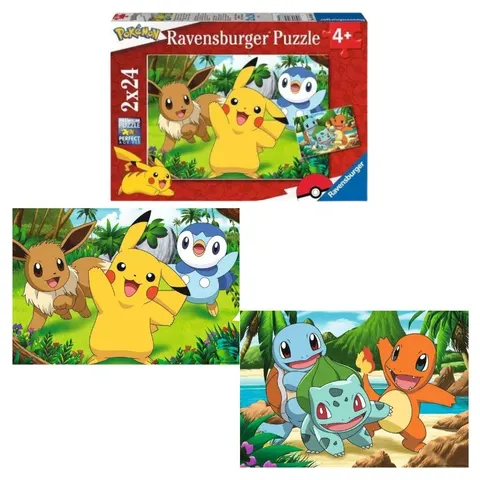 OUTLET! Ravensburger Puzzle Układanka 2x24 Pokemon 4+