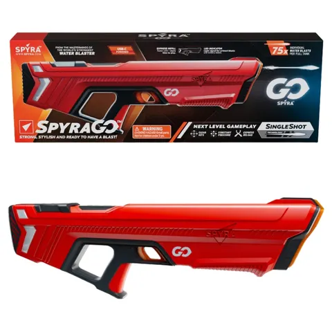 OUTLET! SpyraGo Pistolet Na Wodę Elektryczny Karabin Wodny Do Bitew Wodnych Czerwony