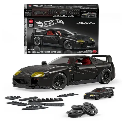 Hot Wheels Brick Shop Klocki Samochód '94 Toyota Supra Autko Do Złożenia 824 Elementy