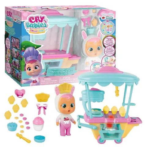 Lalka Bobas Cry Babies Magic Tears Zestaw Piekarnia Coney + Akcesoria Smoczek 3+