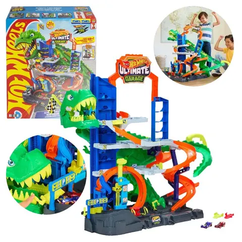 Tor Hot Wheels Ultimate Garage Attack Mega Garaż T-REX Zestaw Dla Dzieci 4+