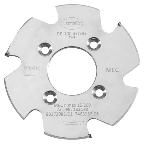 LAMELLO Frez tarczowy diamentowy do CNC do P-System Ø100.4x7xØ35 mm, Z3, NL 4xØ5.5xØ50 mm 132148