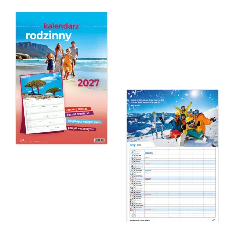 Kalendarz ścienny 2027 - Rodzinny DUŻY