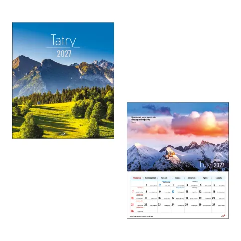 Kalendarz ścienny 2027 - Tatry