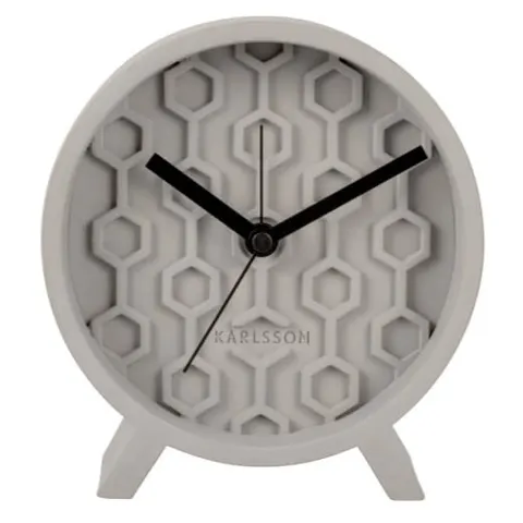 Budzik HONEYCOMB szary