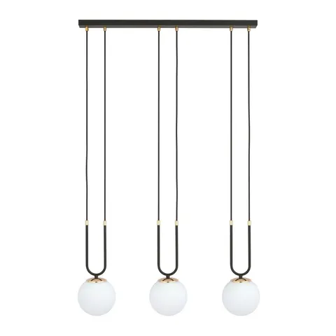 Lampa sufitowa, wisząca GLAM 3 OPAL czarna