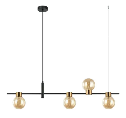 Lampa wisząca BLETTER 4 bursztynowa
