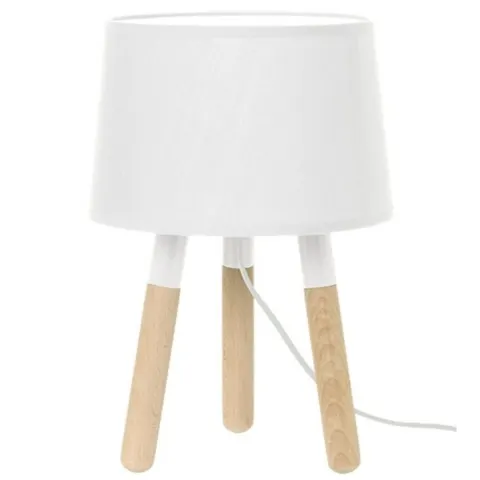 Lampa stołowa ORBIT wood biała
