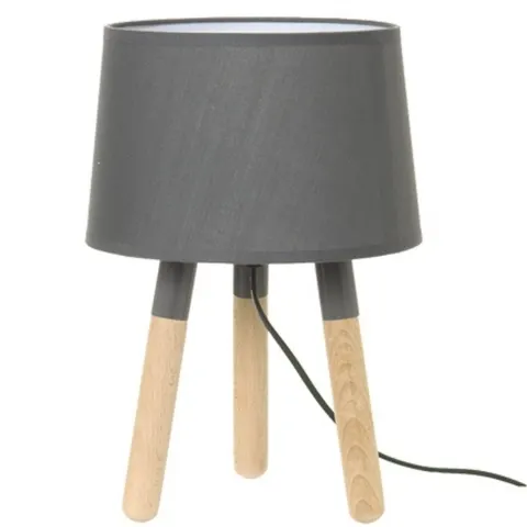 Lampa stołowa ORBIT wood szara