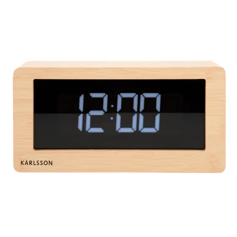 Zegar stołowy FLIP BOXED LED jasne drewno