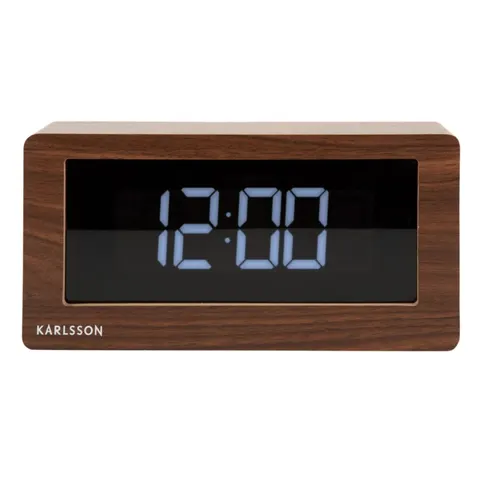Zegar stołowy FLIP BOXED LED ciemne drewno