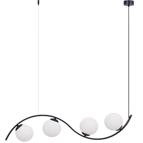 Lampa sufitowa wisząca WAVE 4 czarna