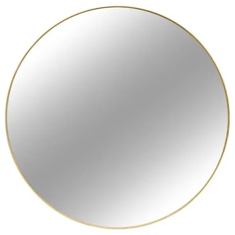 Lustro wiszące okrągłe 80 cm w złotej ramie