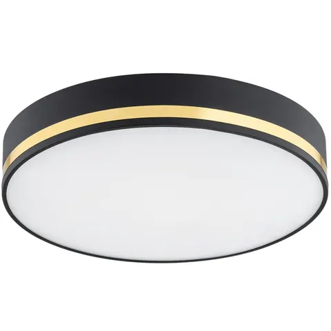Lampa sufitowa Plafon Amore 7040 Argon 2xE27 15W Szkło/ Stal Lakierowana, Czarny/Złoty