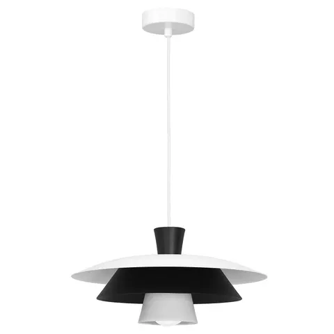 Lampa wisząca PLATO biała, czarna