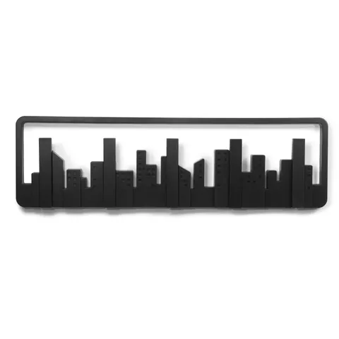 Wieszak ścienny SKYLINE czarny