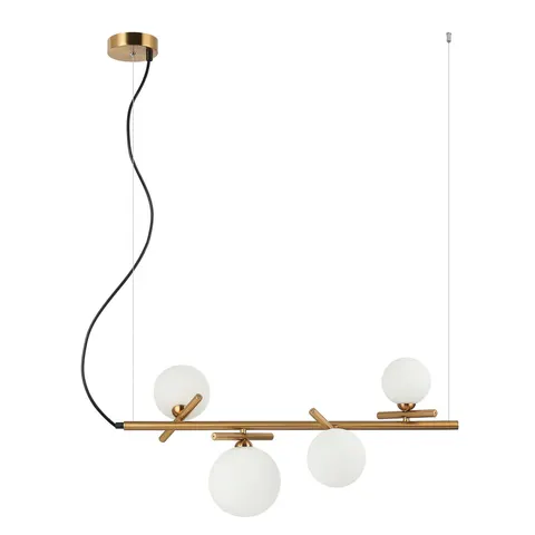 Lampa sufitowa REVERSO 4xG9 mosiądz kule Italux PND-5622-4-BRO-W