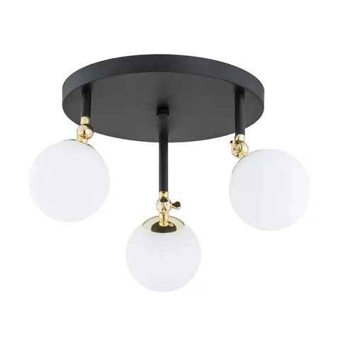 Lampa sufitowa Plafon Latina 1436 Argon 3xE14 7W Stal Lakierowana/ Stal Mosiądzowana, Czarny Mat/ Mosiądz
