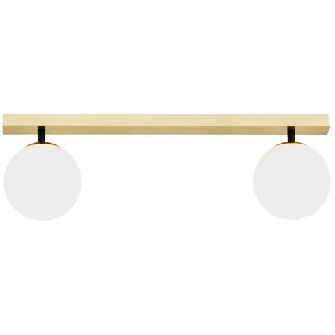 Lampa sufitowa dwie szklane kule Argon 1045 Freemont 2xE14 mosiądz